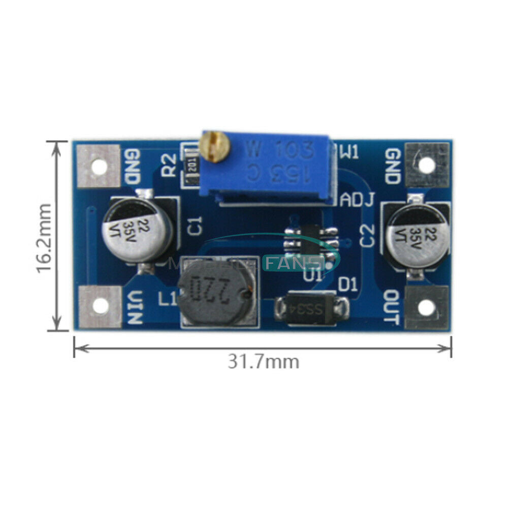 2V-24V to 3V 5V 6V 9V 12V 19V 2A DC-DC Boost Step up Volt Converter Power Supply