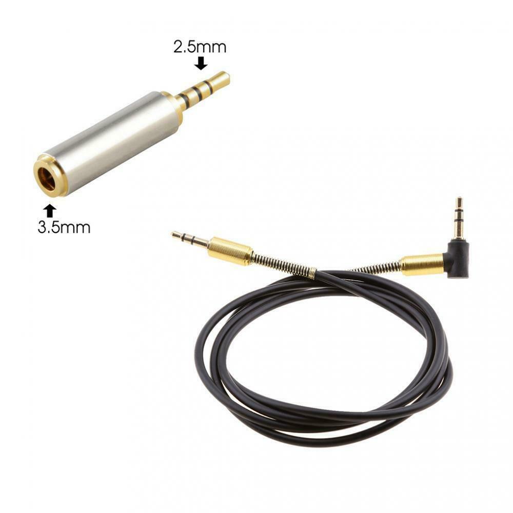 3.5mm Male Aux Cable L-Shaped Cord+2.5mm Male to 3.5mm Female Audio Adapter