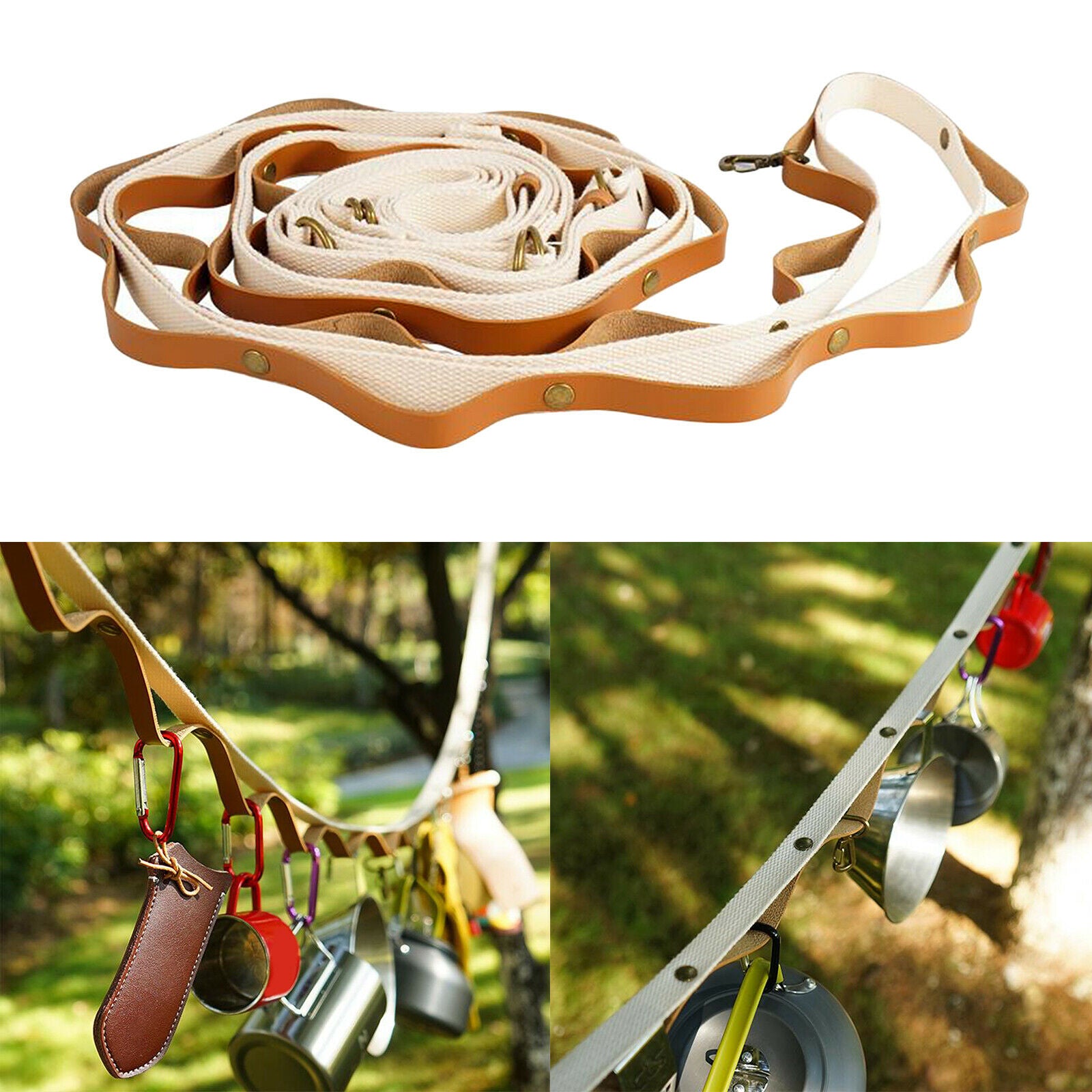 Tent Hang Lanyard Rope 5Meters Clothesline Hanger Strap Travel Hiking Tool