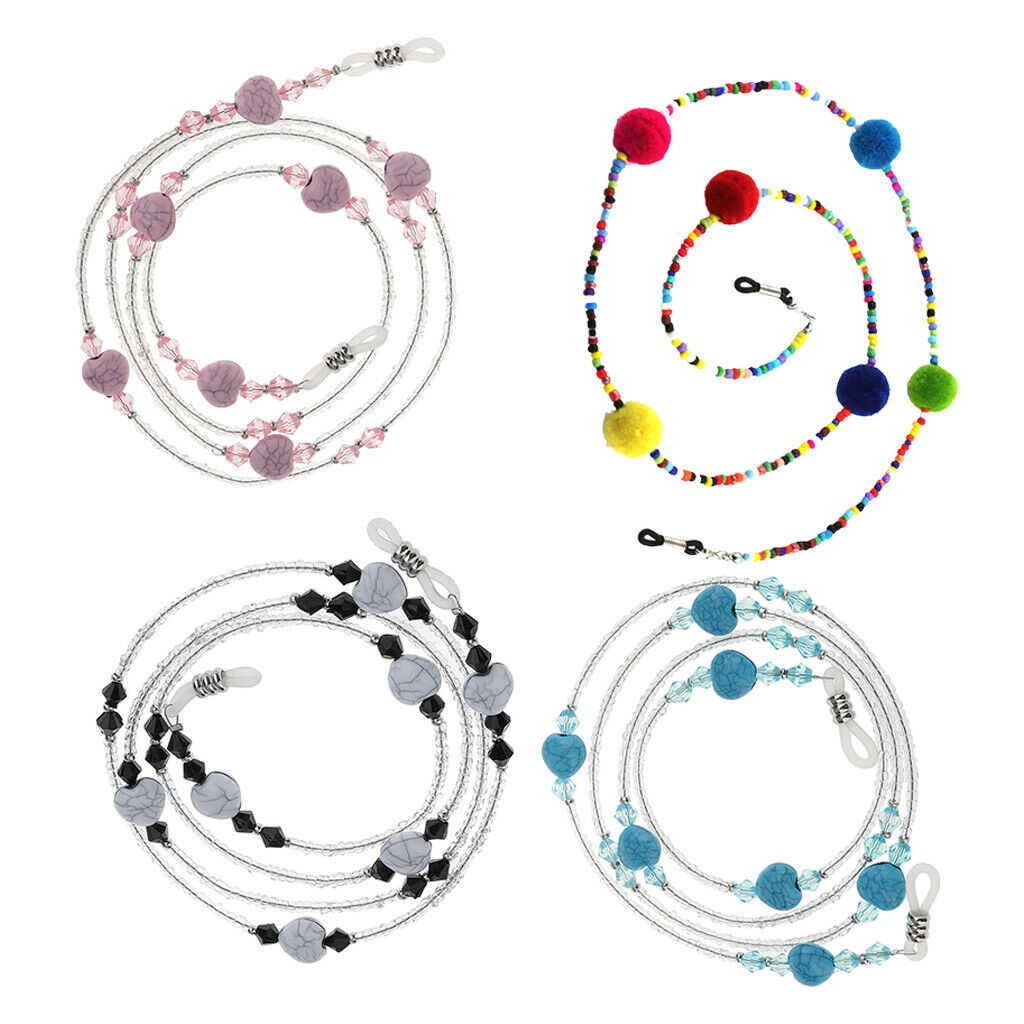 4x Eyeglass Supporter Chain Necklace Perfect Beach Wear Sunglass Neck Strap