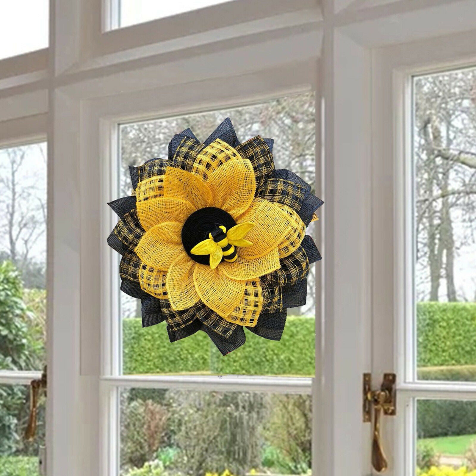 Hanging Artificial Wreath 18in Garland Door Farmhouse Garden Wedding Decor