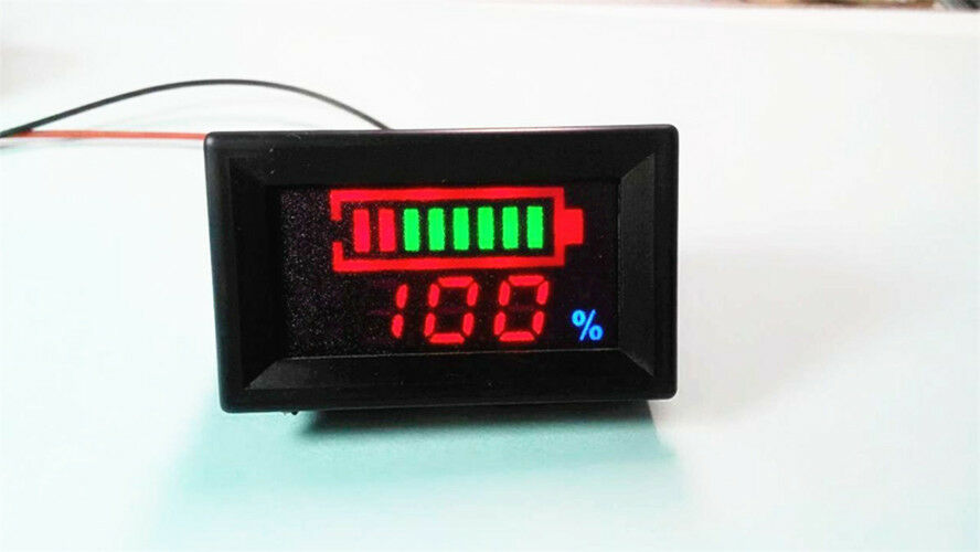 12V Digital LED Acid Lead Batteries Indicator Battery Capacity Tester Voltmeter