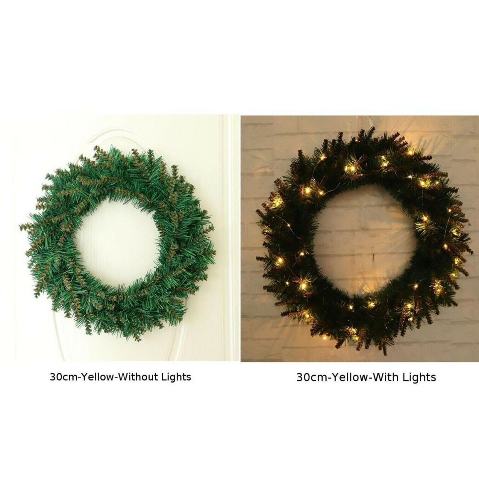 Outdoor Christmas Garland Wreath Garden Door 30cm Window Gate Decor Home
