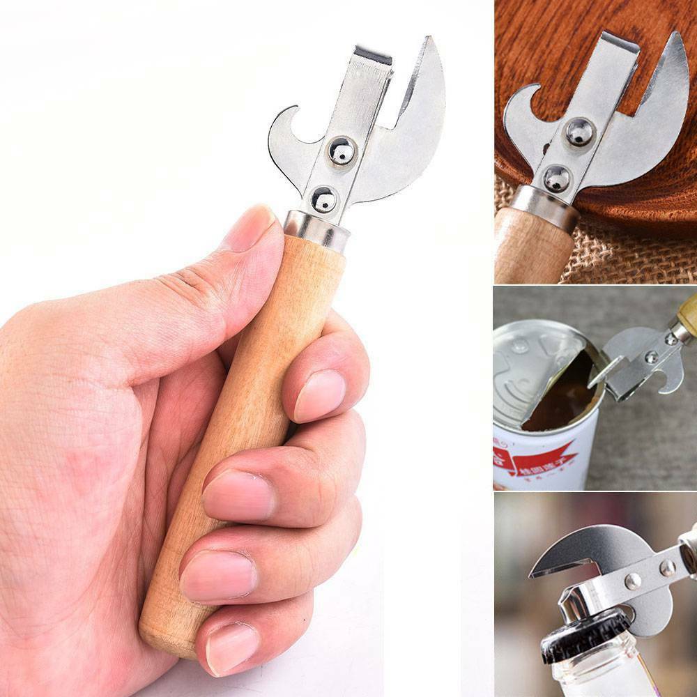 Manual Metal Can Opener Side Cut Stainless Steel Bottle Opener Kitchen Tools 1PC