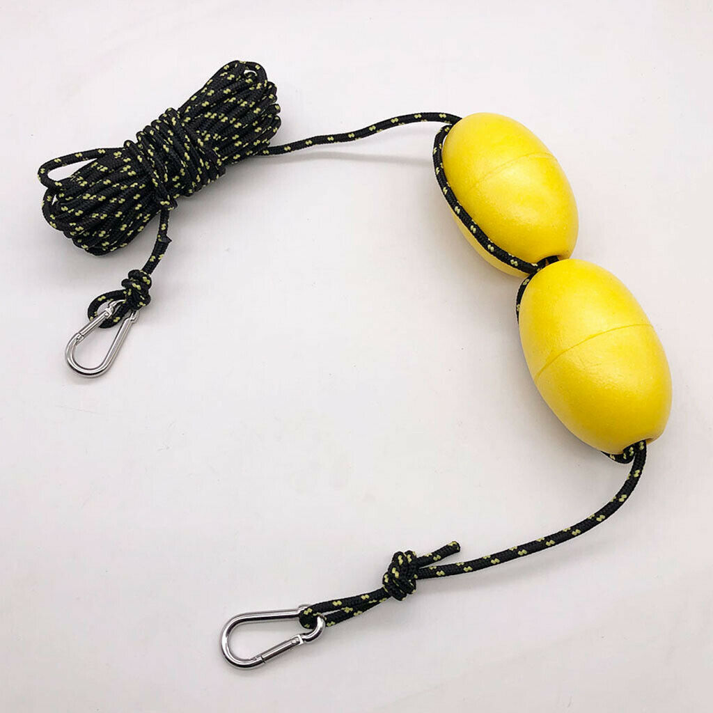 Outdoor Canoe Kayak Anchor Float Rope Buoy Throw Line with Clip & Nylon Cord