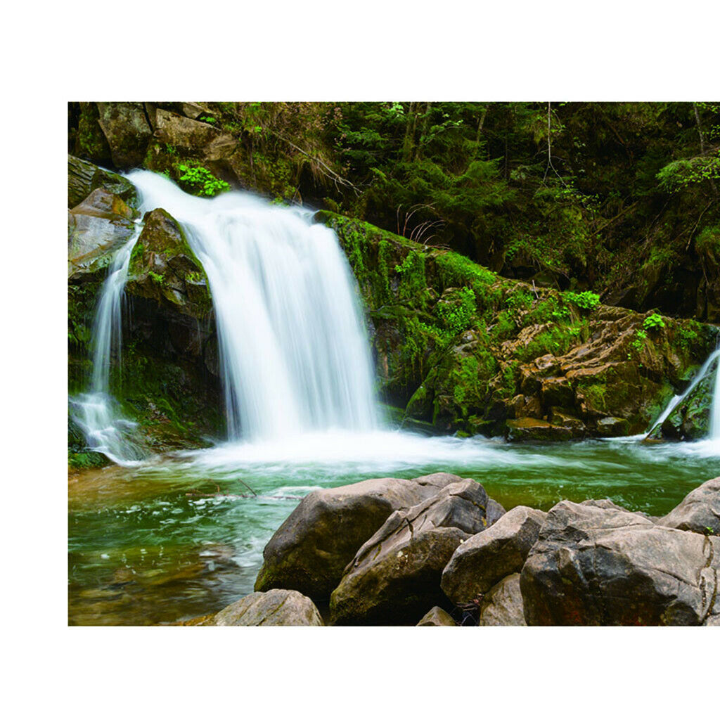 Aquarium Background Backdrop Fish Tank Reptile Vivarium Waterfall 76x46cm