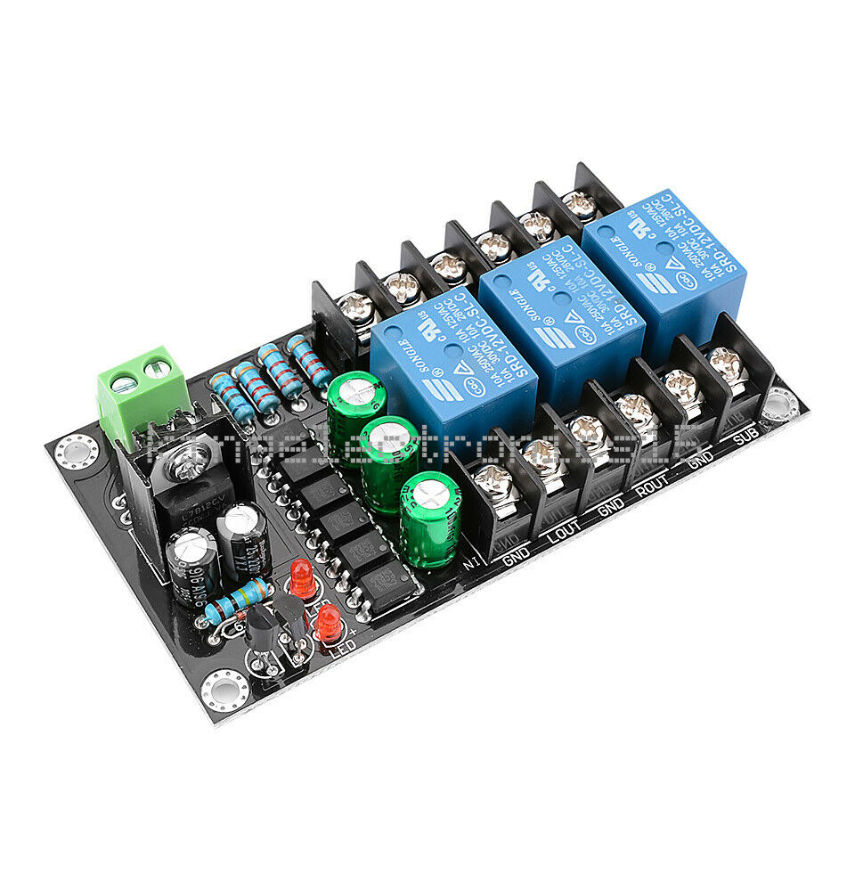 DC Protect 300W Digital Amplifier Speaker Protection Board 2.1 Channel Relay NEW