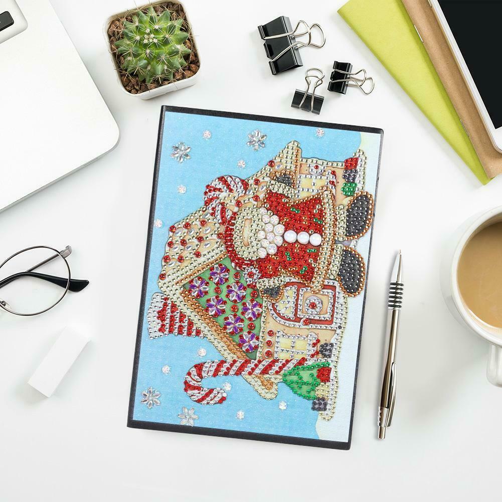 DIY Santa Claus Special Shaped Diamond Painting 60 Pages A5 School Notebook @