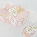 Patterned Ribbon Paper Box Boy Party Favor Gifts Candy Packing Boxes Pink