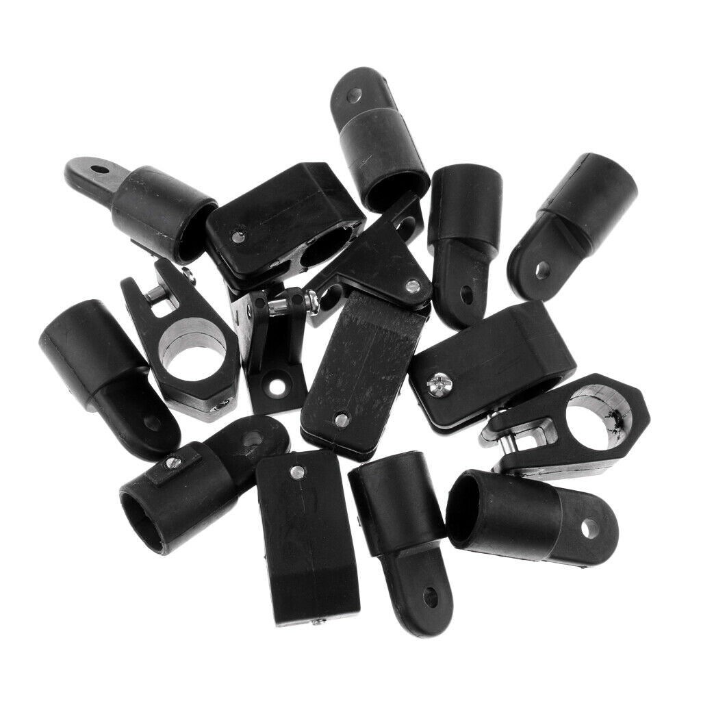 16 Nylon Boat Canopy Cover Bimini Top Deck Hinge Jaw Slide, Fitting Hardware