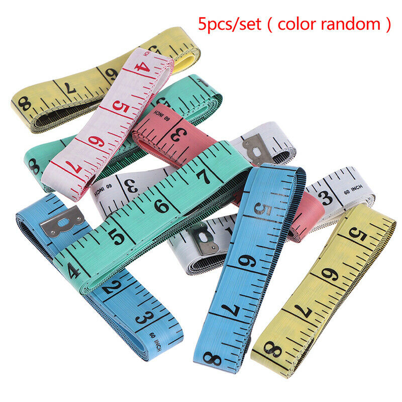5pcs 1.5m/60inch Soft Measuring Tape Flexible Sewing Tape Body Measuring .l8