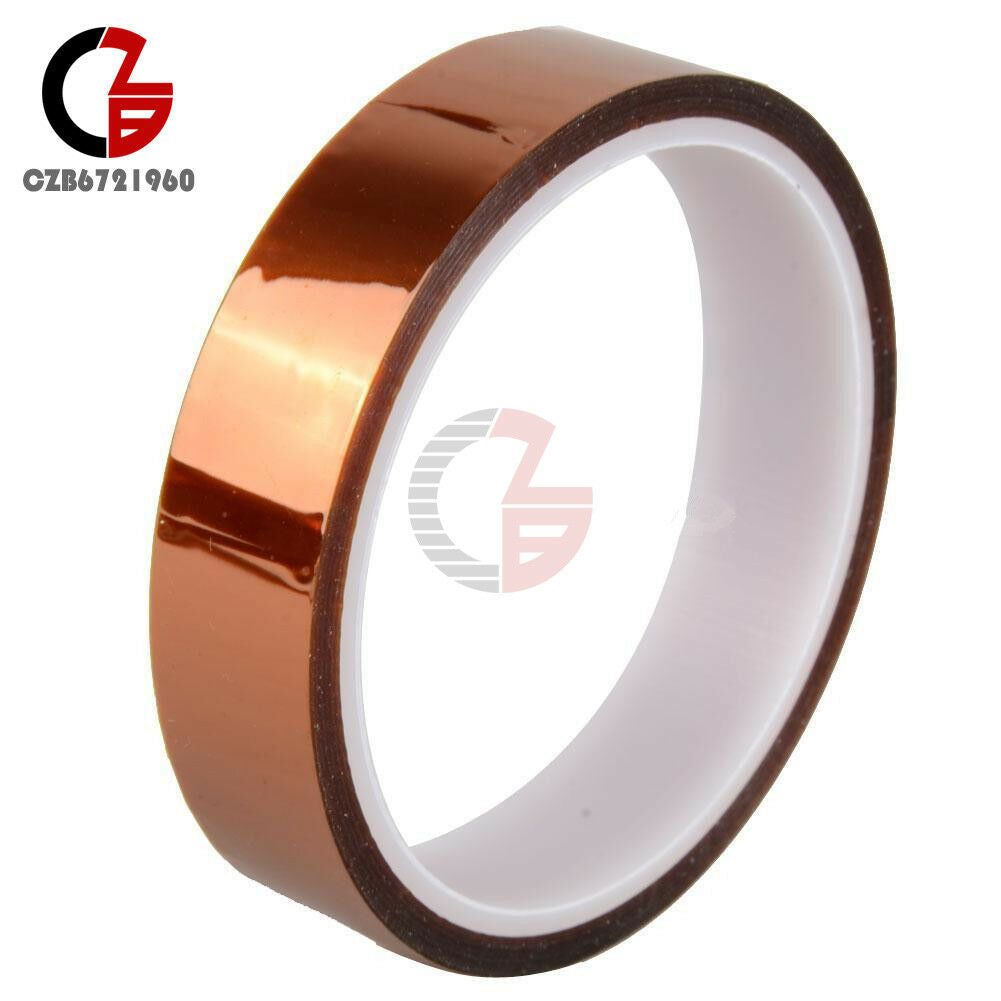 2PCS 30M 20mm 100ft Tape Adhesive High Temperature Resistant Polyimide