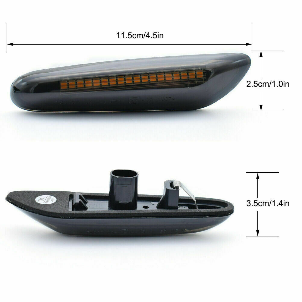 Led Side Marker Turn Signal Lights Dynamic Smoke For BMW E46 E60 E82 E83 E90 E92