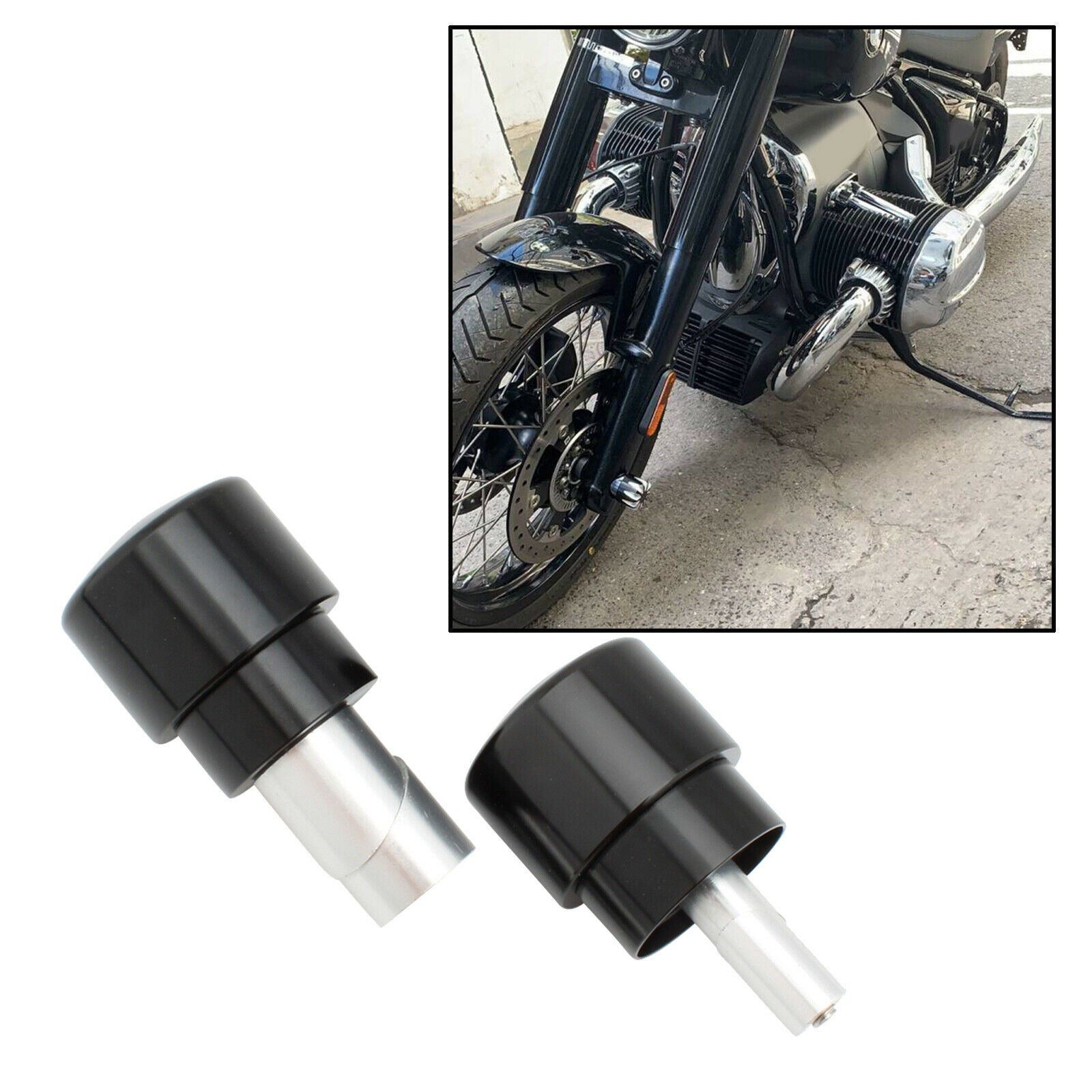 1 Pair Front Axle Caps Nut Cover Cover Caps Bolt For BMW R18 R 18 C Black