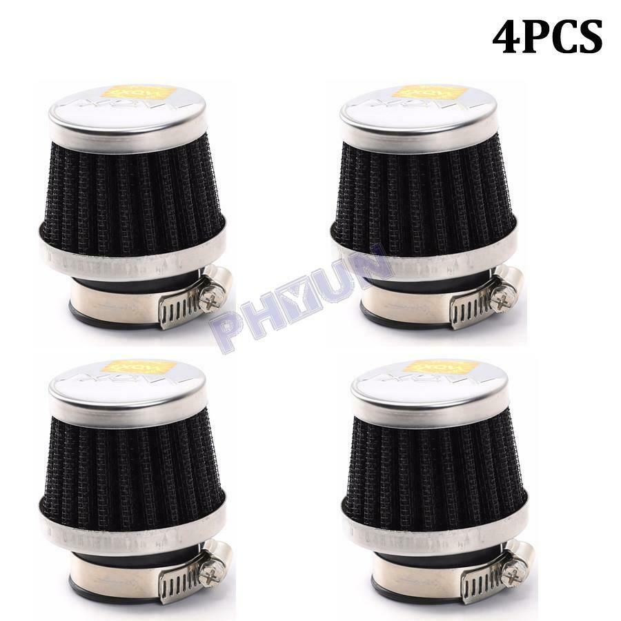 4 Pack 28mm Air Filter Pod For Motorcycle Scooter ATV Dirt Bike Go kart Buggy