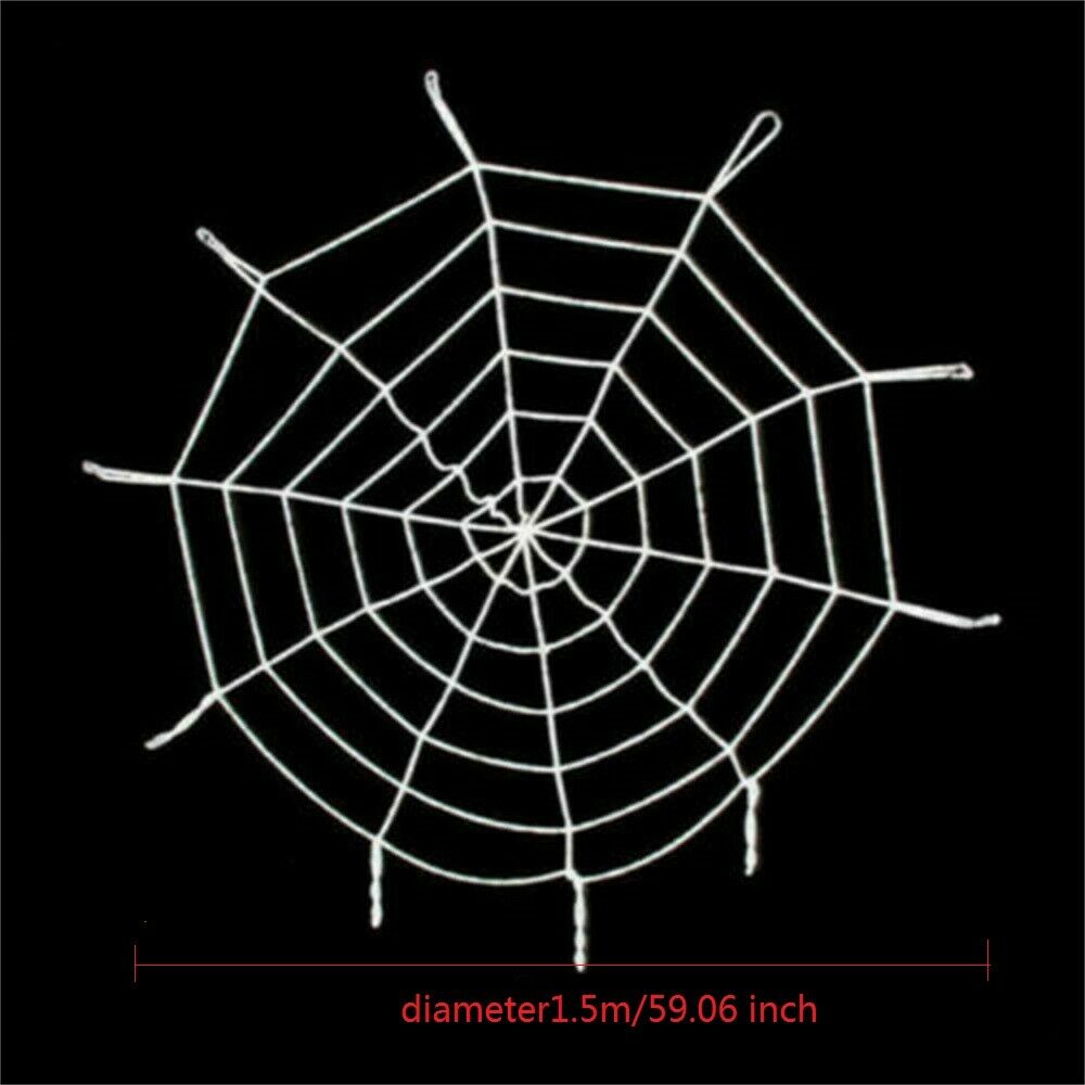 Halloween Giant LED Spider Web Party Props Haunted House Decor Outdoor Decor UK