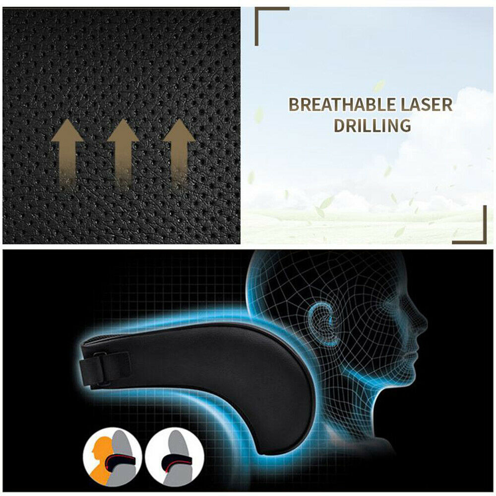 Auto Car Neck Pillow PU Leather Memory Foam Neck Rest Seat Headrest Cushion Pad