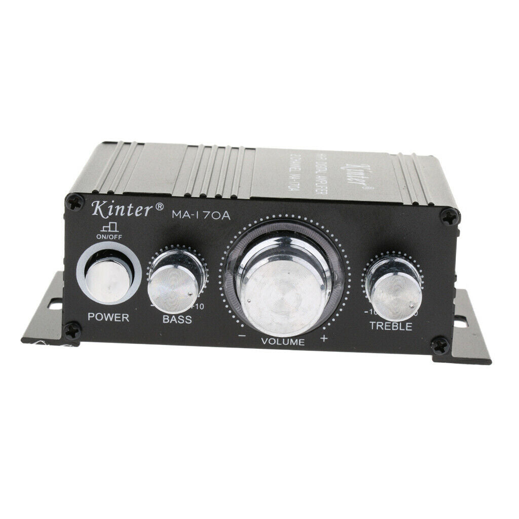 Bluetooth Hi-Fi Stereo Digital Amplifier Audio with Treble/Bass Tone Control,