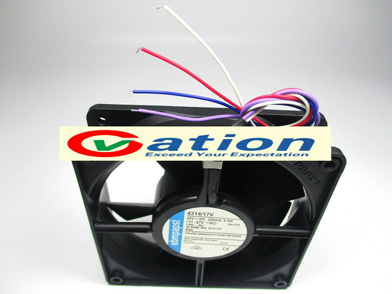 For 4314/17V Waterproof fan DC24V 5.4W 225mA 120*120*32MM 4pin