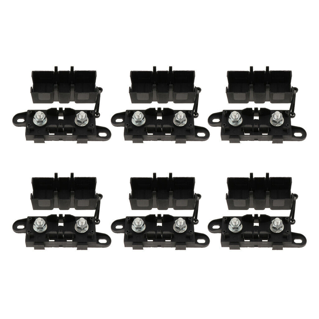 6 Pieces MEGA Fuse Block/Holder with Cover Universal for RV/Van/Truck