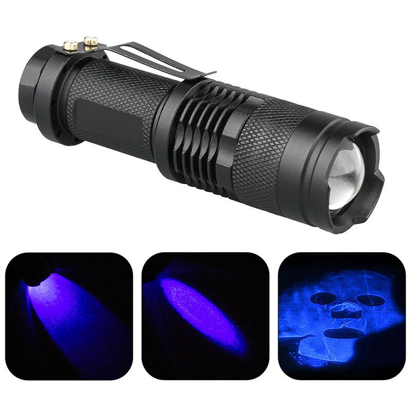 LED Ultra Violet UV 365 nm Blacklight Flashlight Inspection Lamp Torch Fa.l8