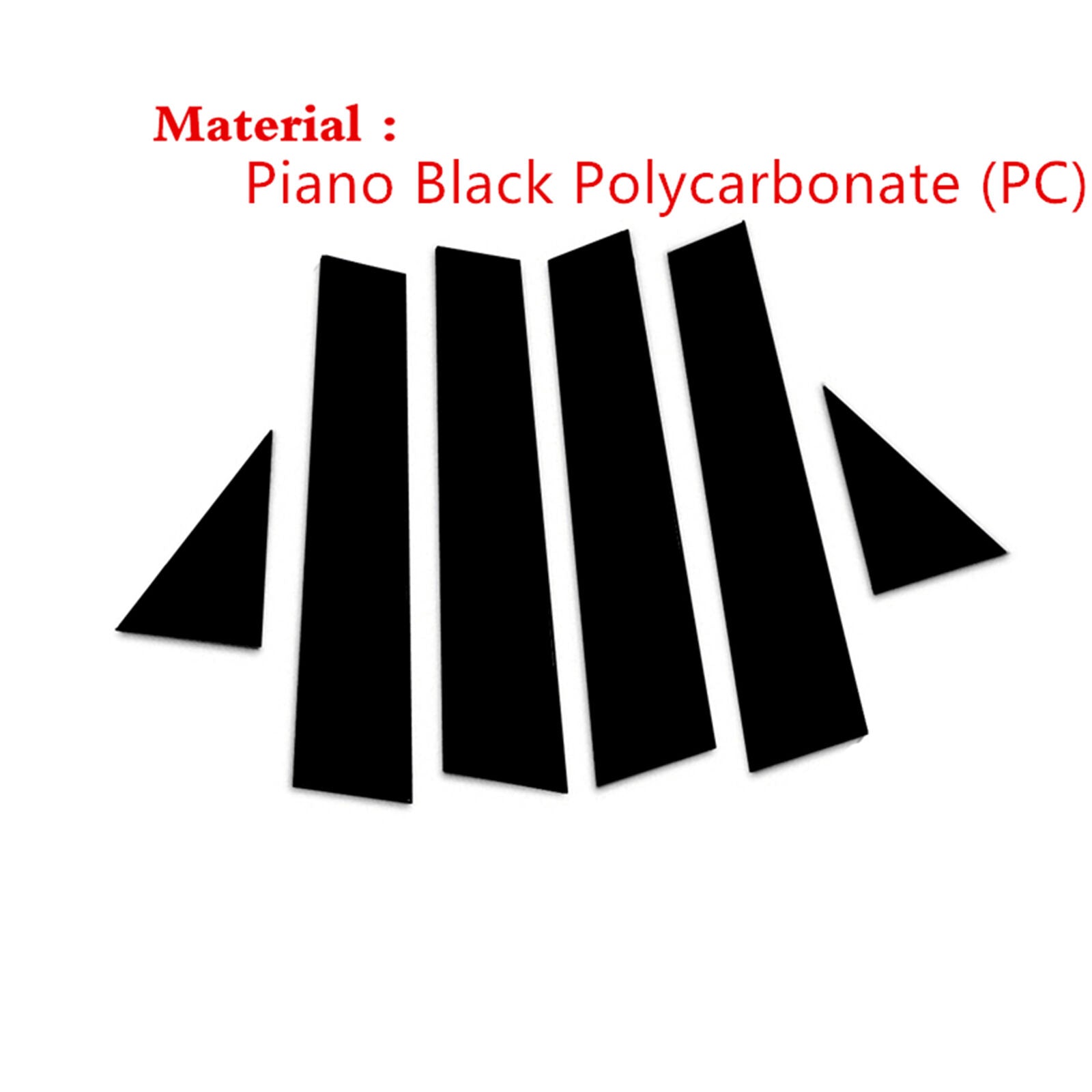 6pcs/Set Black Pillar Posts Fit For VW Passat 2011-2019 Door Trim Cover Kit