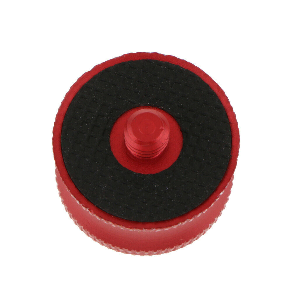 2 Pieces 1/4" to 3/8" Adapter Screw for Tripod Ball Head Monopod Red