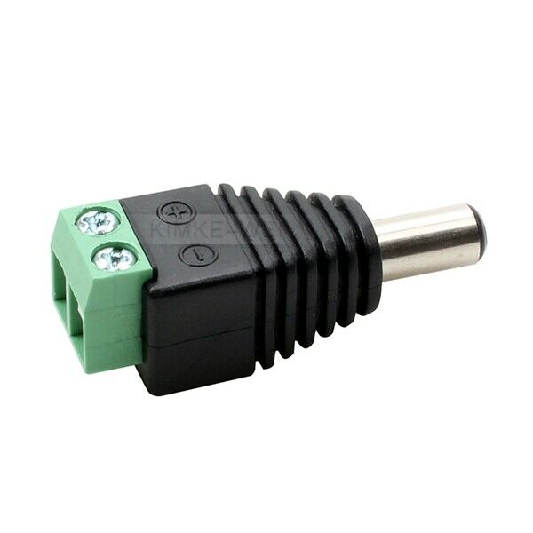 10x Male 5.5x2.1mm DC Power Jack Adapter Terminal Plug Connector No Solder New