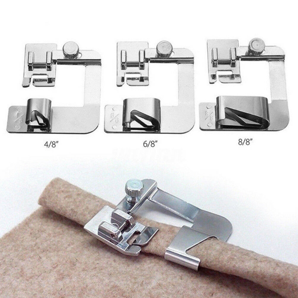 3Pcs/Set domestic sewing machine foot presser rolled hem feet for brother siBDA
