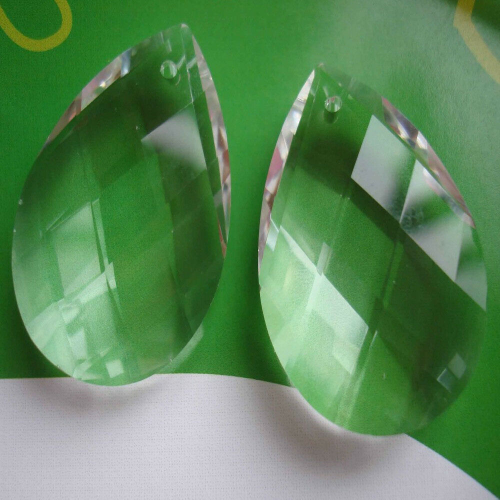 10Pcs/Set Clear Crystal Water Drop Glass Beads Chandelier Ornaments Xmas Decors