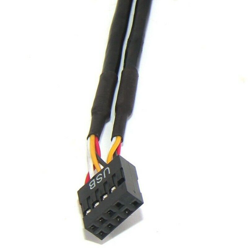 9Pin Motherboard Header To Dual 9-Pin Male Usb Extension Adapter Splitter CablG5