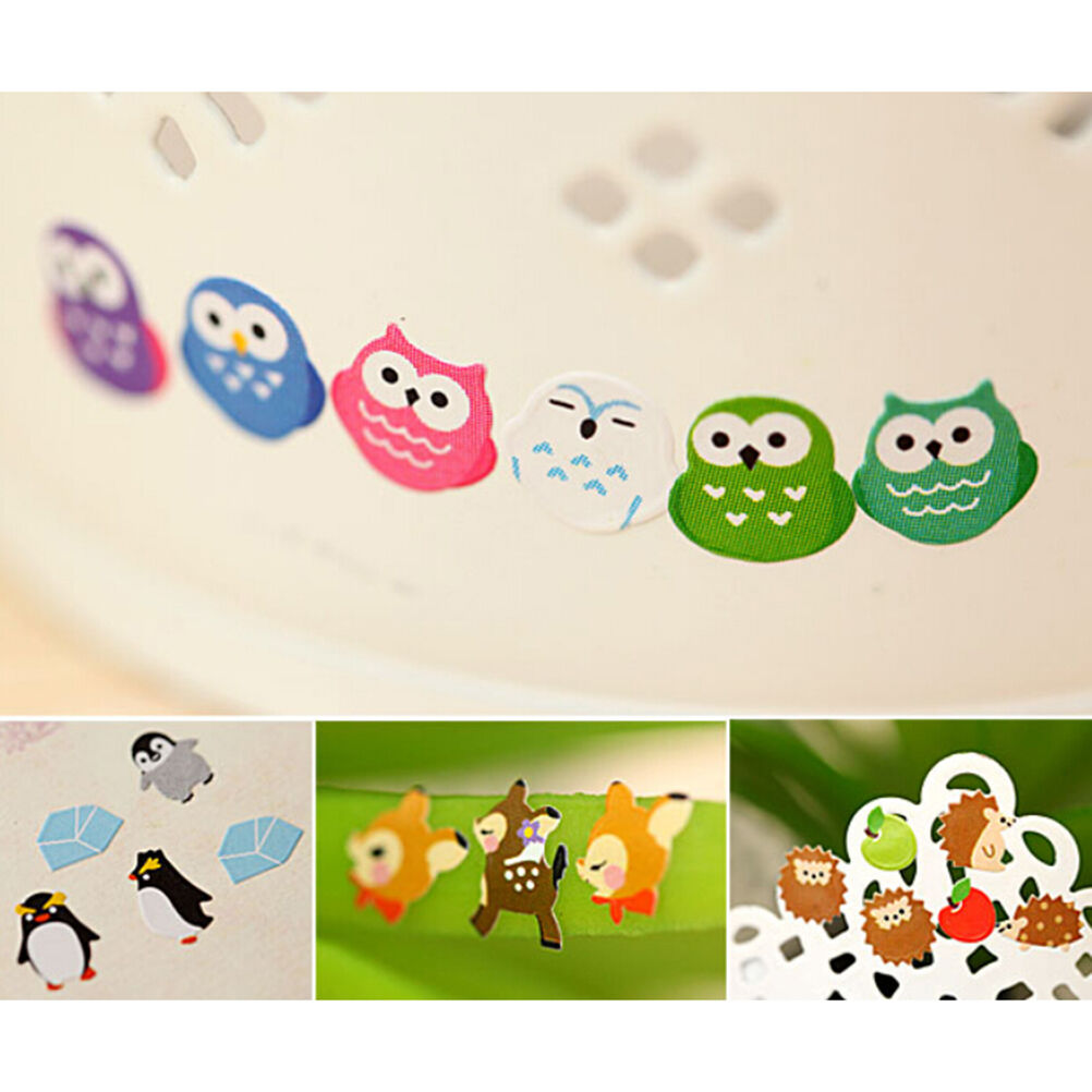 Colorful Animal Stickers Lovely Craft Scrapbook Card DIY Gift for Kids X1.l8