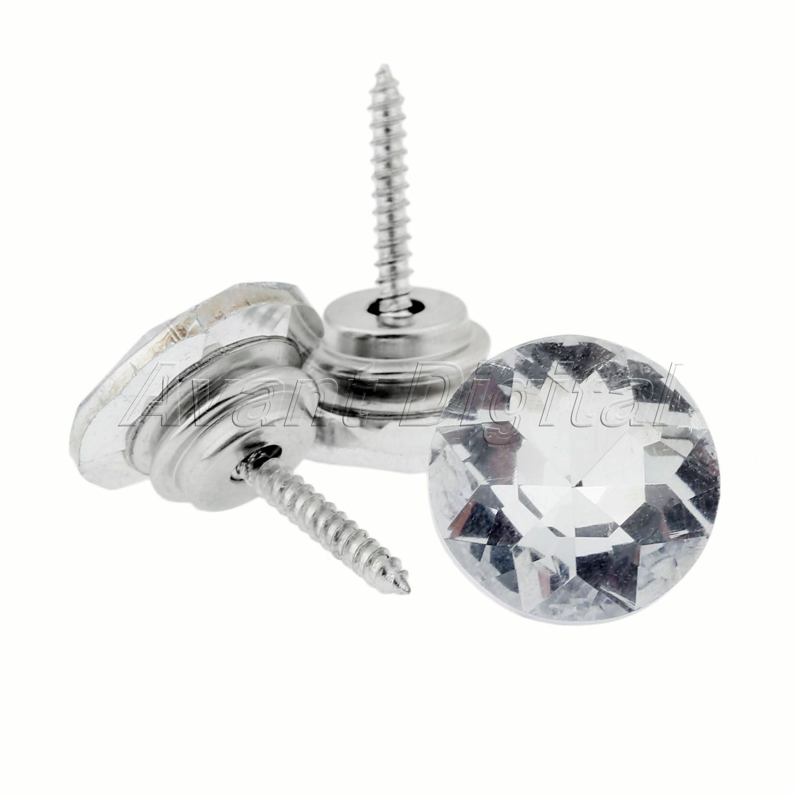 2.0cm 10pcs Sofa Screw Sew Buttons Crystal Upholstery Nails Tacks Shiny Pattern