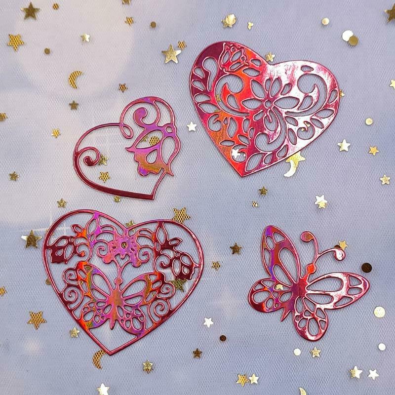 Heart Butterfly Metal Cutting Dies Stencil DIY Scrapbooking Album Paper Template