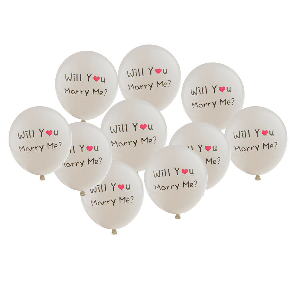 10pcs Will You Marry Me Balloon with Red Heart Balloons for Proposal Weddings
