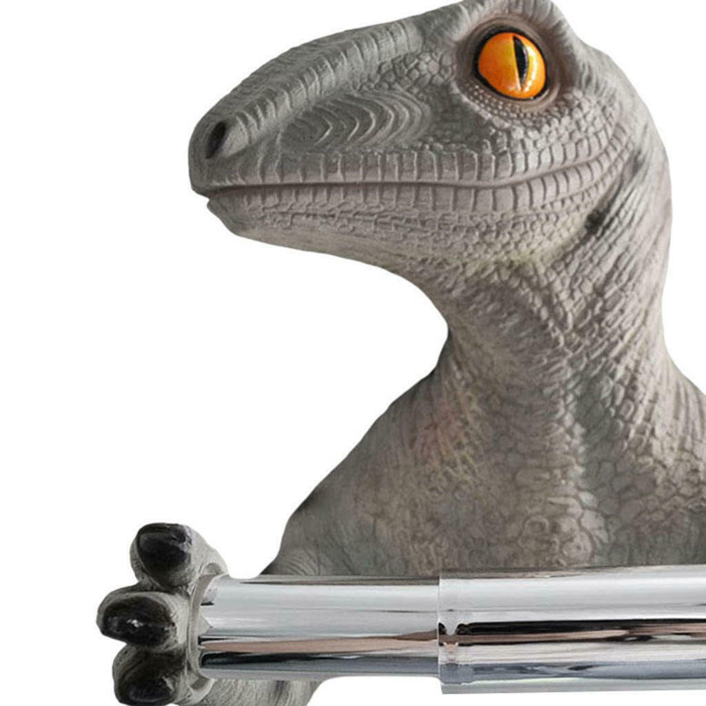 2pcs Dinosaur Toilet Paper Holder Bathroom Punch-free Shelf Home Decoration