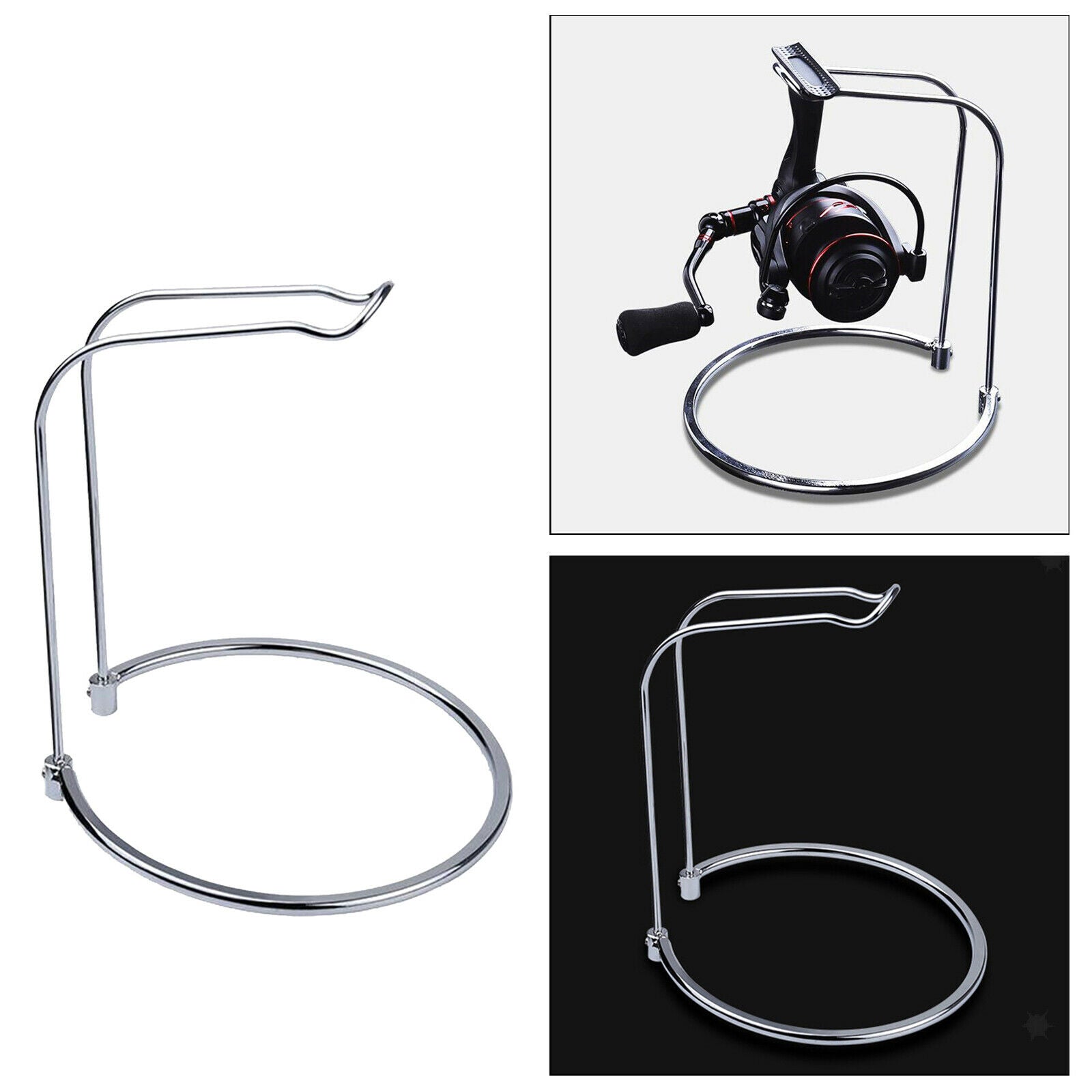 Solid Fishing Reel Stand Fishing Gear Stand Stainless Steel Rust Proof Fishing