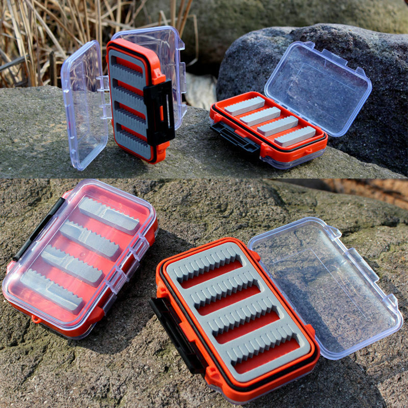 hot Double Side Waterproof Foam Fly Fishing Bait Lure Hook Storage Case Box✓WBD