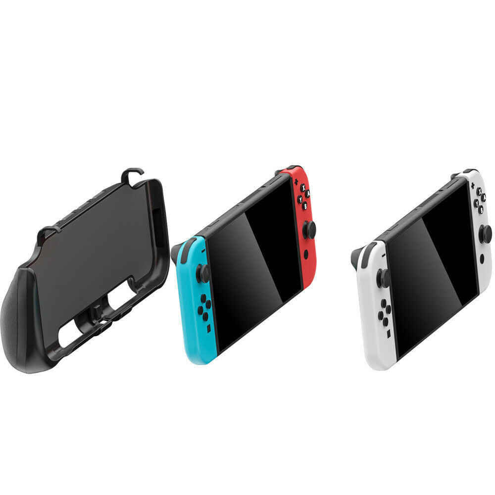 For NS Switch OLED Game ConsoleCover Hand Grip with Stand+Card Storage Holder