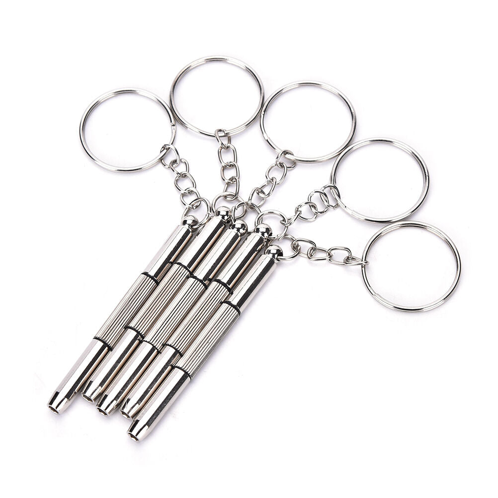 5Pcs 3 in 1 Eyeglass Screwdriver Glasses Watch Repair Tool Kit with Keych.l8
