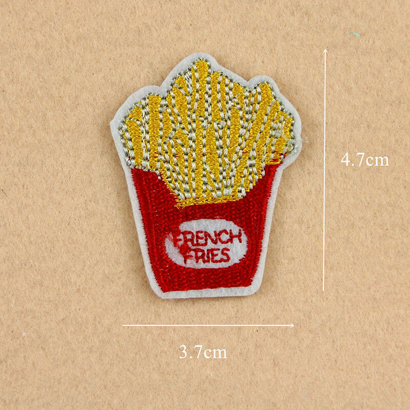 8pcs Fruit Donuts Badge Embroidery Sew Iron On Patch Bag Clothes Fabric Applique
