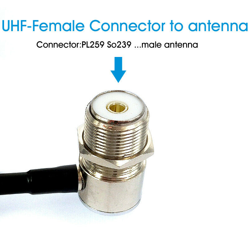 Antenna Connector Coaxial Extend Cord Cable 5M 16ft for Car Radio Walkie Talkie