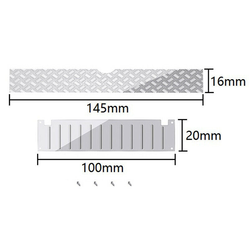 for WPL C14 Metal Rear Trunk Tool Box Decorative Board Anti-Slip Skid Plate Q8W7