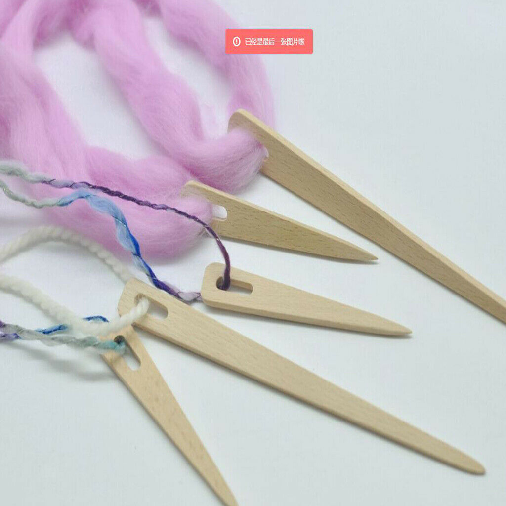 5pcs wood weaving knitting shuttle stick needle shape DIY tool 11 /