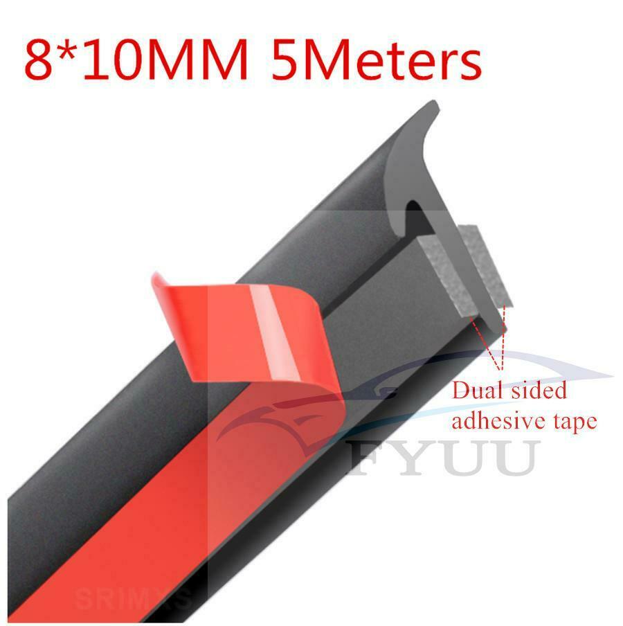 5M Dual Side adhesive tape Car Rubber Sealing Strip Slanted T-Type Seal Rubber