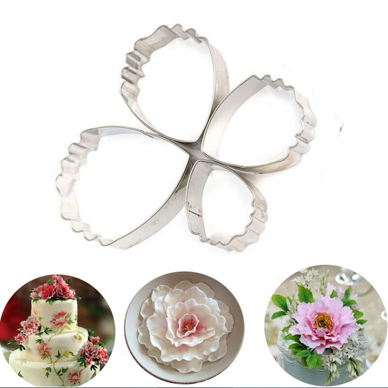 UsefulStainless Steel Peony Flower Fondant Cake Mold Cutter Craft Bake Pet.l8