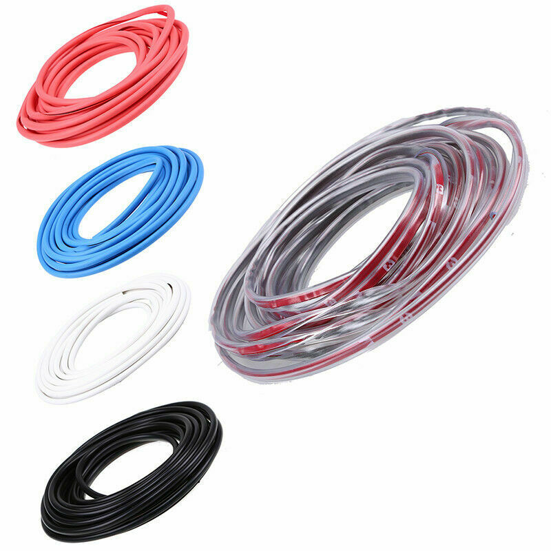 Car Exterior Door Moulding Trim Rubber Strip Scratch Protector Cover Red 16FT/5M