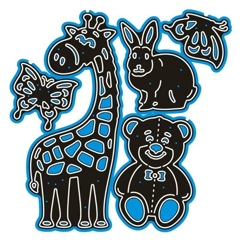 Bear Butterfly Bunny Metal Cutting Dies Stencil DIY Scrapbooking Album Template