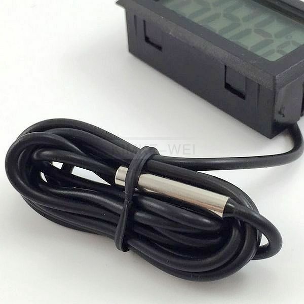 Mini Black Digital LCD Thermometer Temperature Meter Probe Sensor New