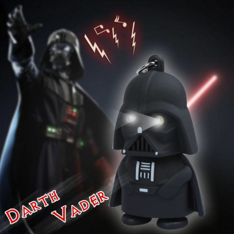 Star Wars Darth Vader Light Up LED With Sound Keyring Keychain Key Chain Gift